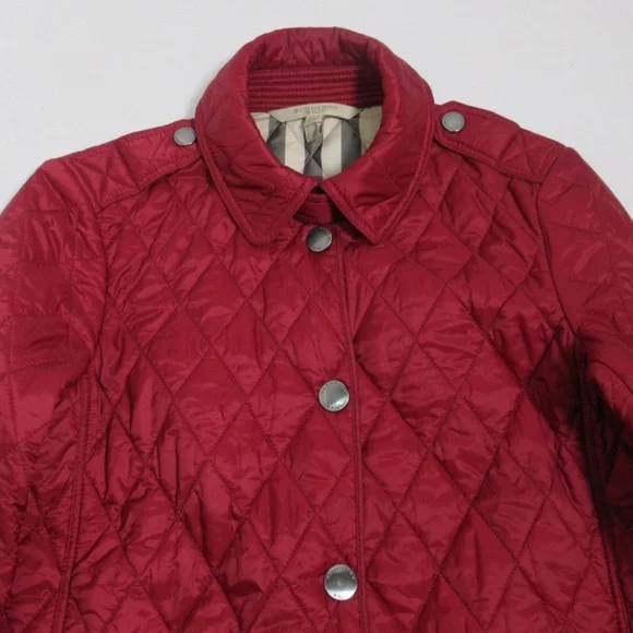 Burberry Brit Women's Kencott Quilted Jacket Red Size XS